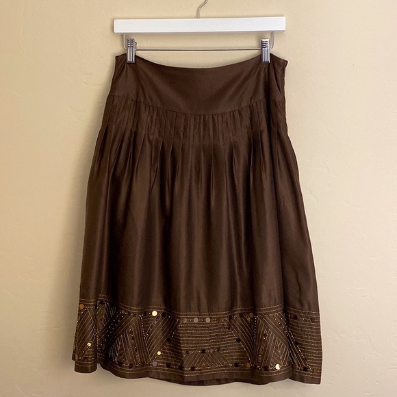 3/$20 Alfani- Silky Chocolate Skirt, 8, EUC - Picture 1 of 11